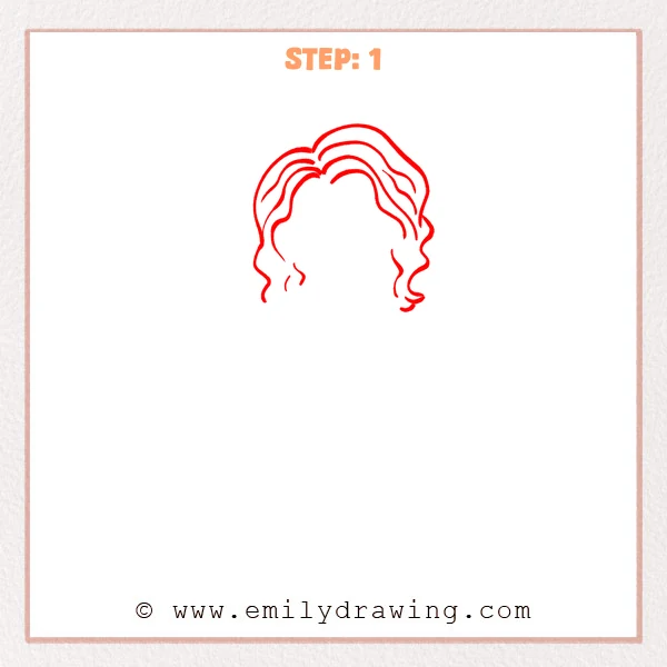how to draw a wonder woman - Step 1